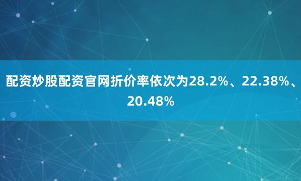 配资炒股配资官网折价率依次为28.2%、22.38%、20.48%