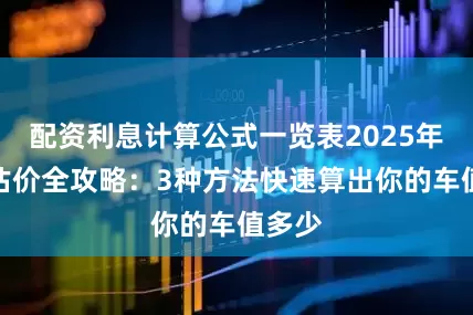 配资利息计算公式一览表2025年车辆估价全攻略：3种方法快速算出你的车值多少